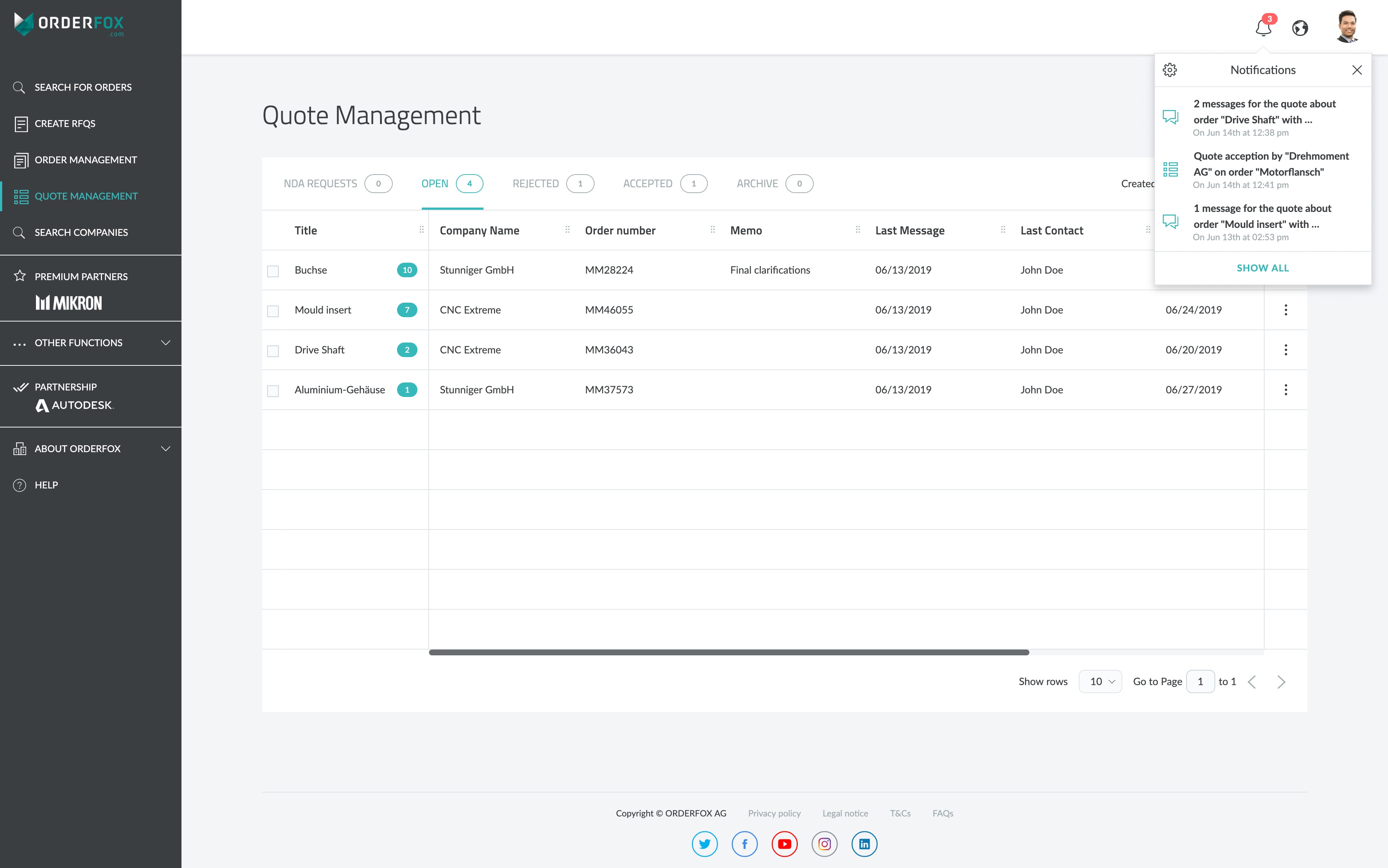 Quote Management System: Easy quote organisation and communication for CNC Manufacturers 